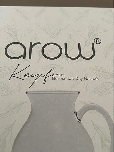 6 li arow brosilikat çay bardağı