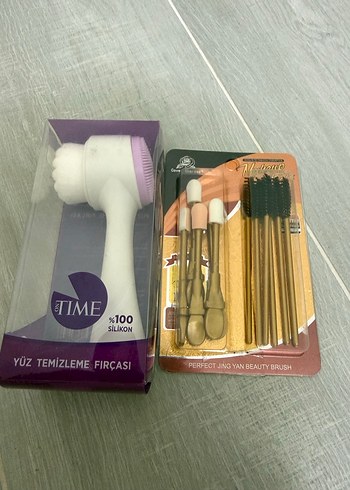 Camel Renkli Makyaj Fırçaları ve Temizleme Aparatı - Görsel 3