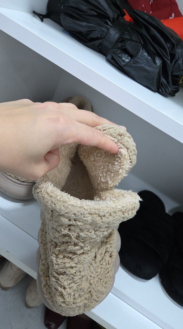 Kız Çocuk Örgü Bej Sıcak Terlik - Görsel 5