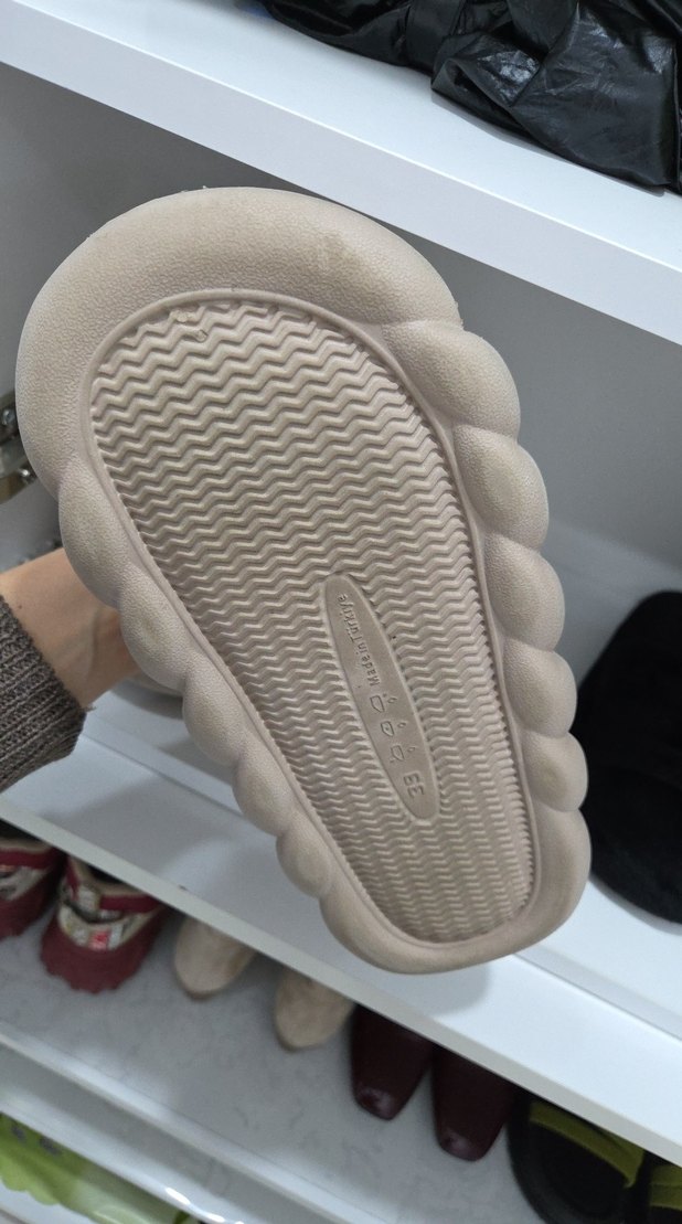 Kız Çocuk Örgü Bej Sıcak Terlik - Görsel 3