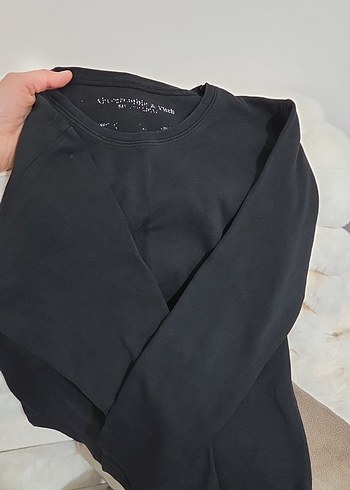 Siyah Basic Hamile Sweatshirt - Görsel 2