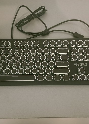 YINOIAO Siyah Retro ışıklı Klavye