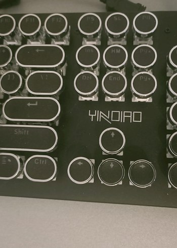 Beden Renk YINOIAO Siyah Retro ışıklı Klavye