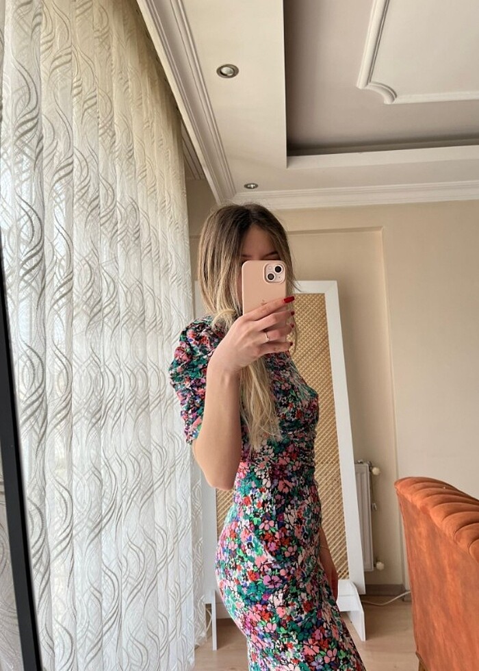 Likrali kumas elbise - Görsel 2