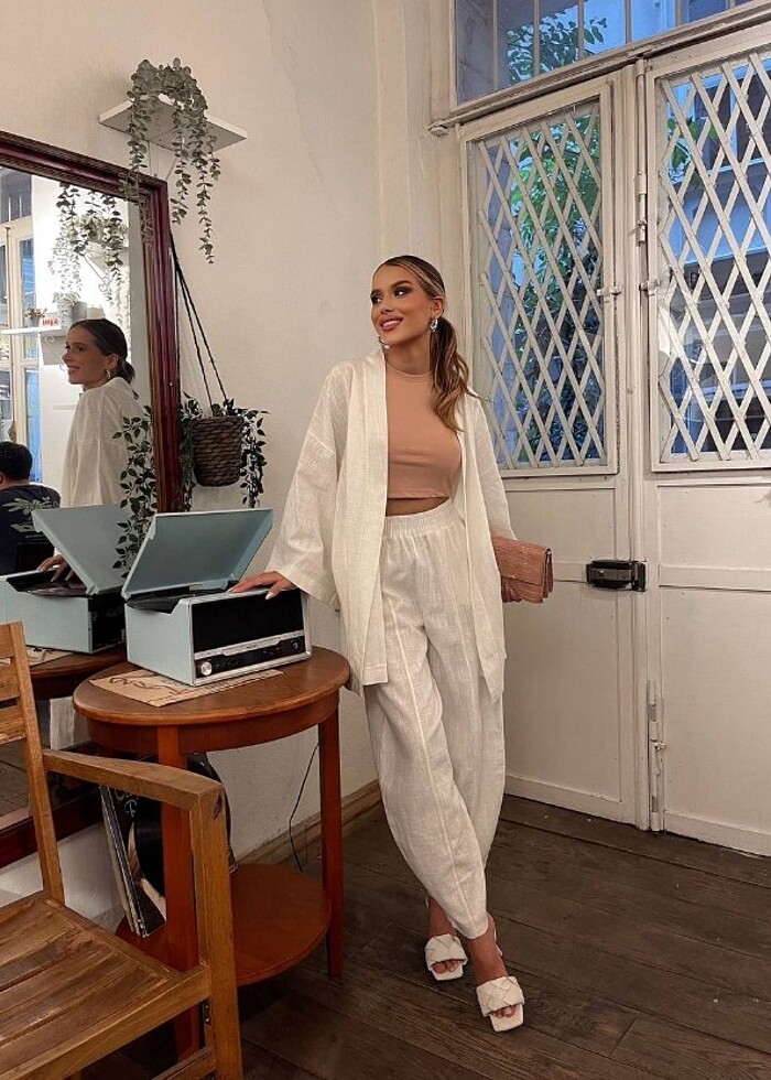 Gofle kimono kirem renk takim - Görsel 2