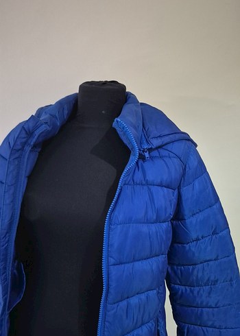 Kadın Koyu Mavi Midi Kışlık Mont - Görsel 2