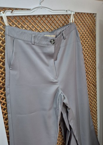 Gri Kadın Piliseli Kumaş Pantolon 36,38,40,42 bedenler mevcut - Görsel 2