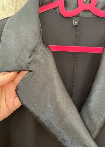 Siyah Deri Mini Ceket Elbise - Görsel 4