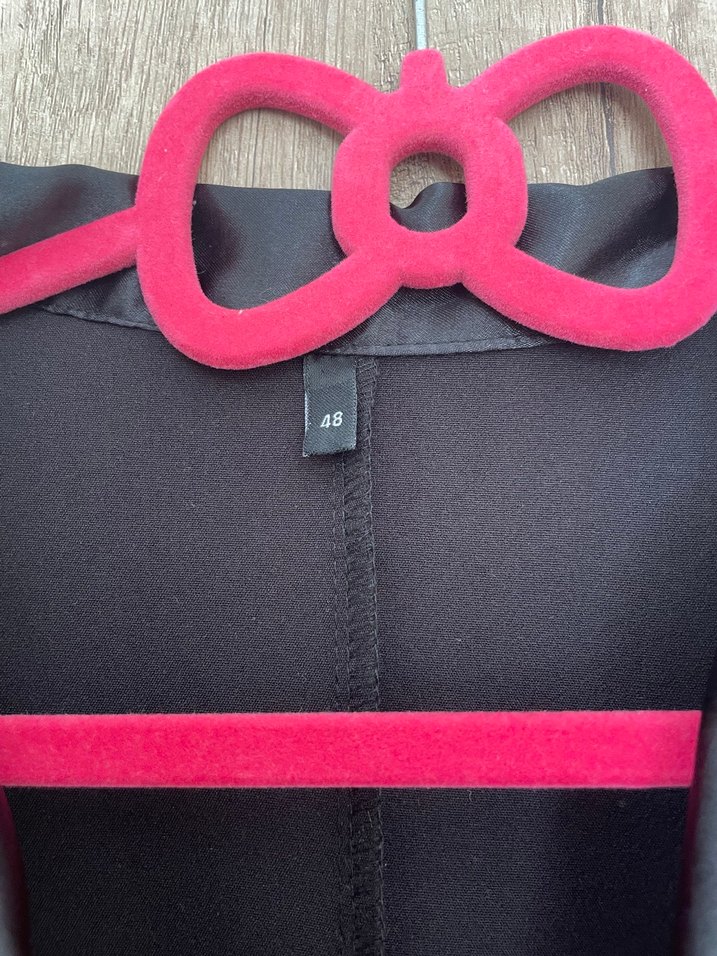 Siyah Deri Mini Ceket Elbise - Görsel 3