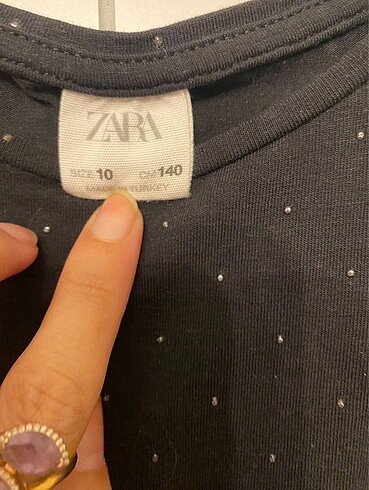 10 Yaş Beden siyah Renk Zara Çıtçıtlı Vatkalı Body