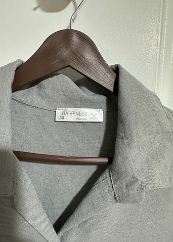 Gri Bol Kesim Keten Kadın takım - Görsel 3