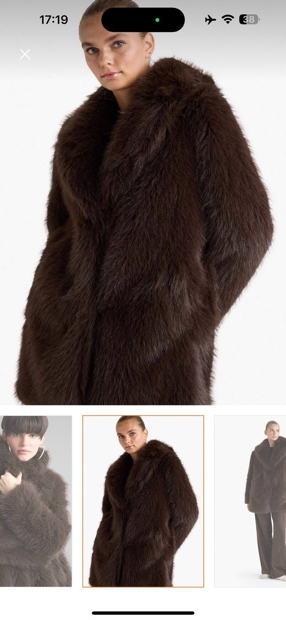 Kahverengi Kürk Detaylı Kadın Midi Boy Mont - Görsel 3