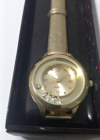 AVON Klasik Şıklık Altın Renkli Deri Kayışlı Kadın Kol Saati - Görsel 2