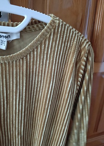 Kadın sarii Pilili Uzun Kollu Bluz - Görsel 2