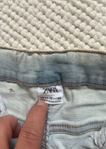 Zara Erkek Gri Denim Şort
