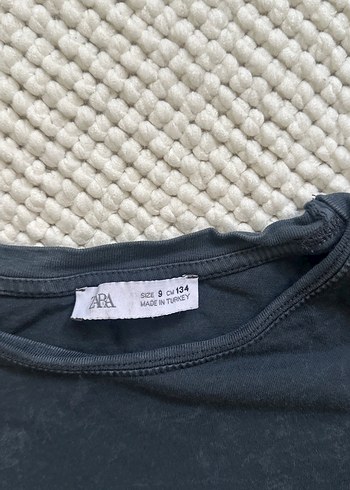 Zara Baskılı Siyah Uzun Tişört