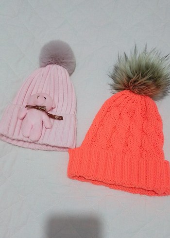 Renkli Örgü Kadın Bere - Görsel 2