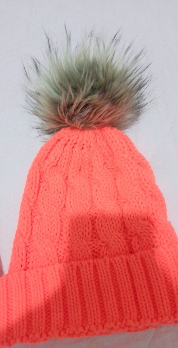 Renkli Örgü Kadın Bere - Görsel 4