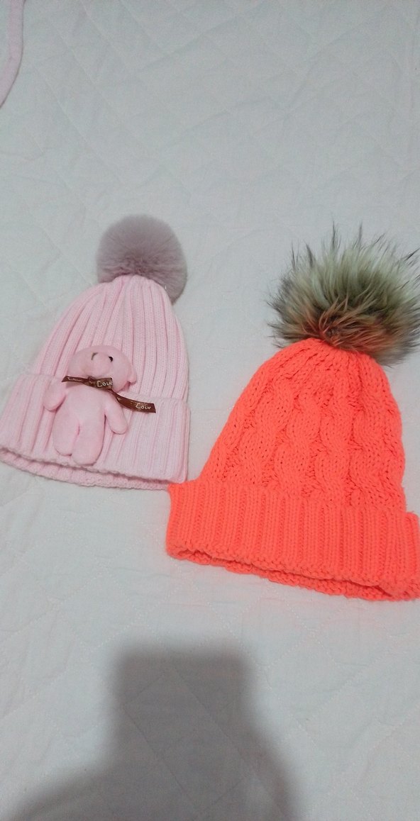 Renkli Örgü Kadın Bere - Görsel 2