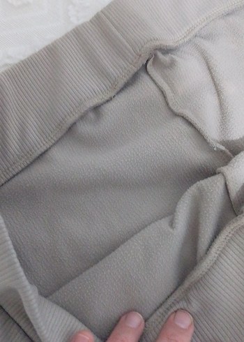 Bej Midi Kadın fitilli içi kalın tayt 5xl uyumlu - Görsel 4