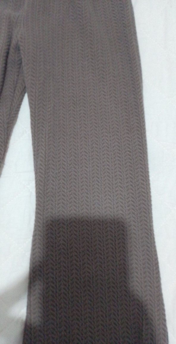 Kız Çocuk Gri Pileli Bol Pantolon - Görsel 2