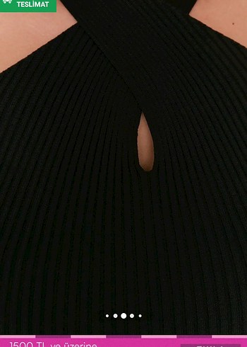 Siyah Yüksek Yakalı Triko Kadın Bluz yeni hiç giyilmemis - Görsel 2