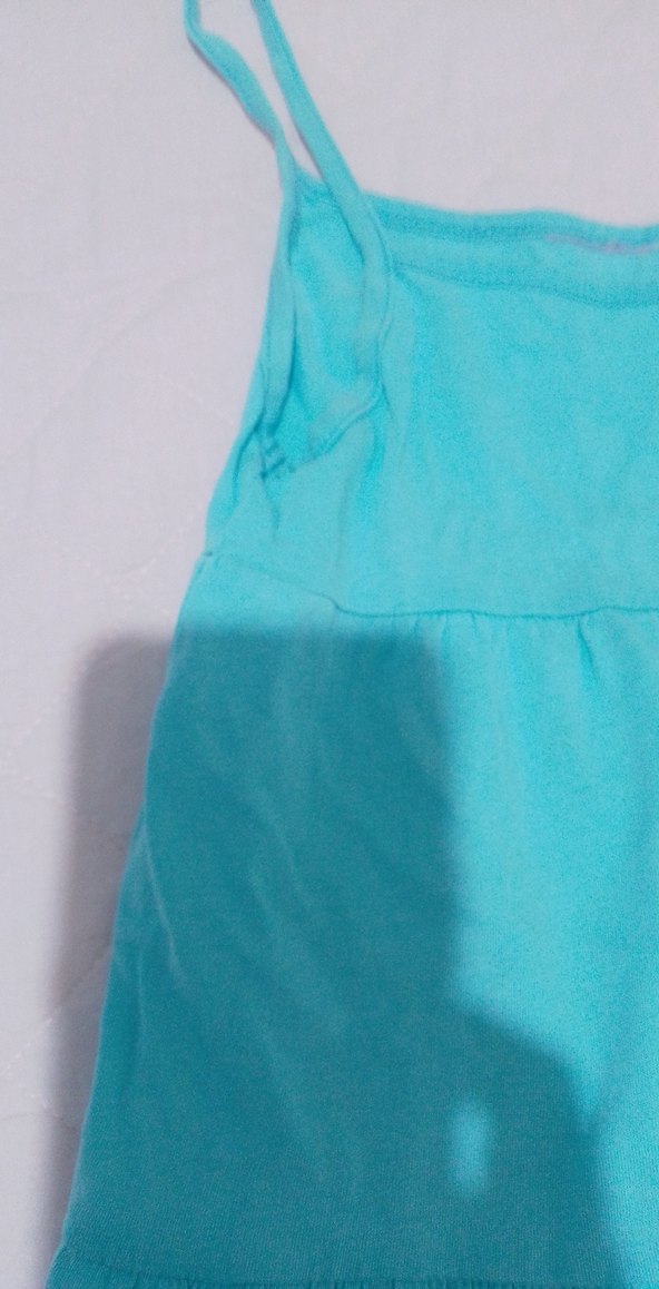 Kız Çocuk Turkuaz Keten Volanlı Elbise 3 ürün 100 tl - Görsel 2
