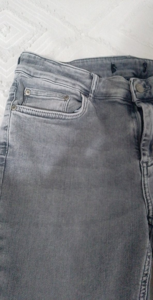 Gri Kadın Denim Pantolon - Görsel 3