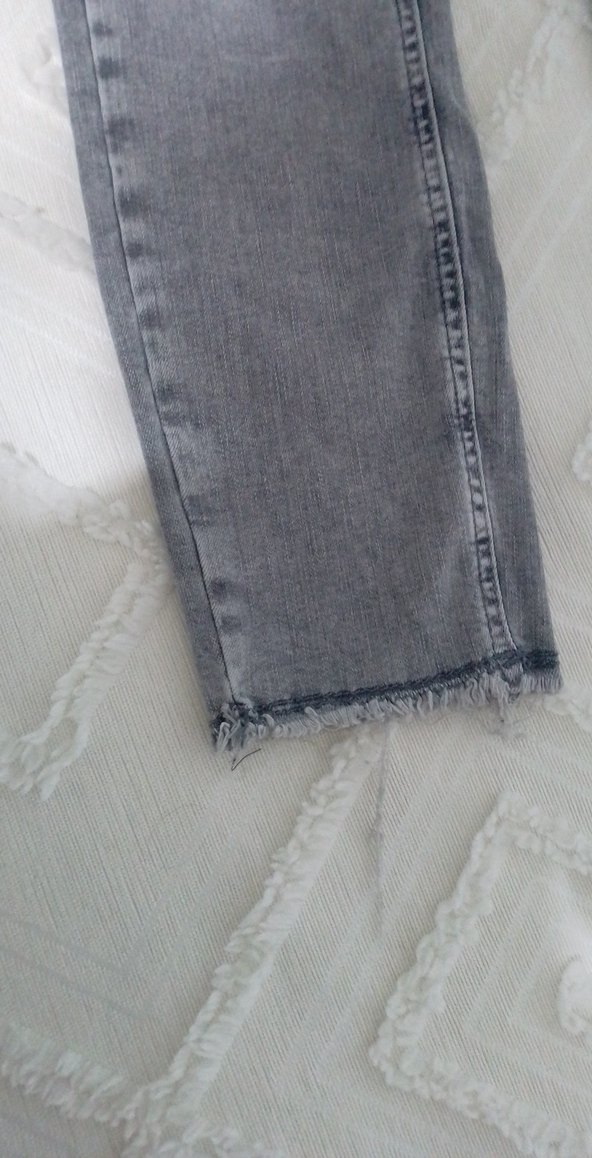 Gri Kadın Denim Pantolon - Görsel 5