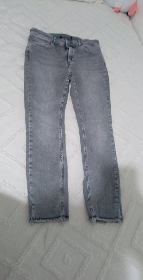 Gri Kadın Denim Pantolon - Görsel 2