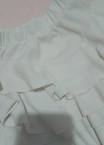 Beyaz Volanlı Mini  Etek çocuk icin 6 yas - Görsel 2