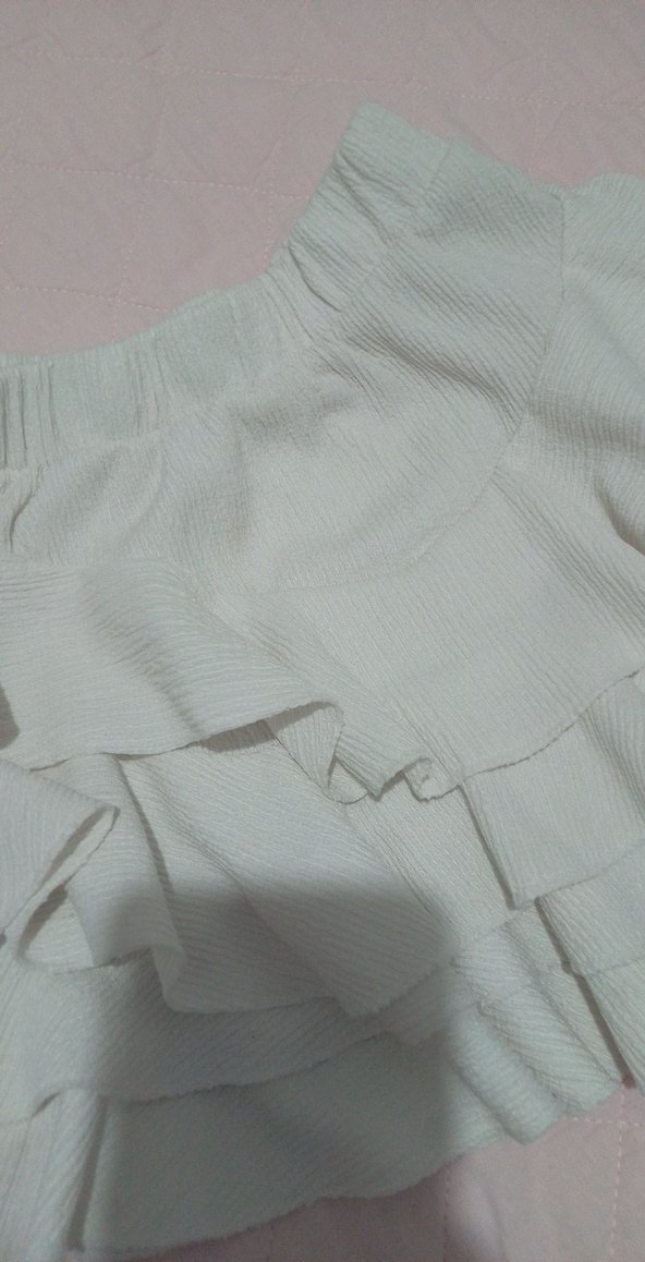Beyaz Volanlı Mini  Etek çocuk icin 6 yas - Görsel 2