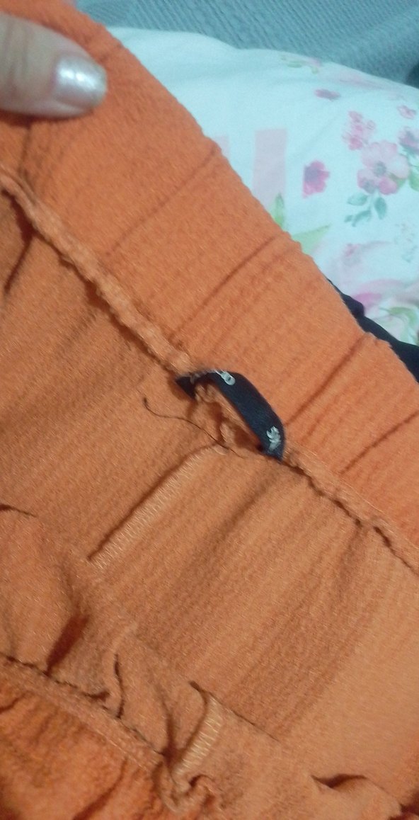 Turuncu Pilili Hamile Mini Şort - Görsel 3