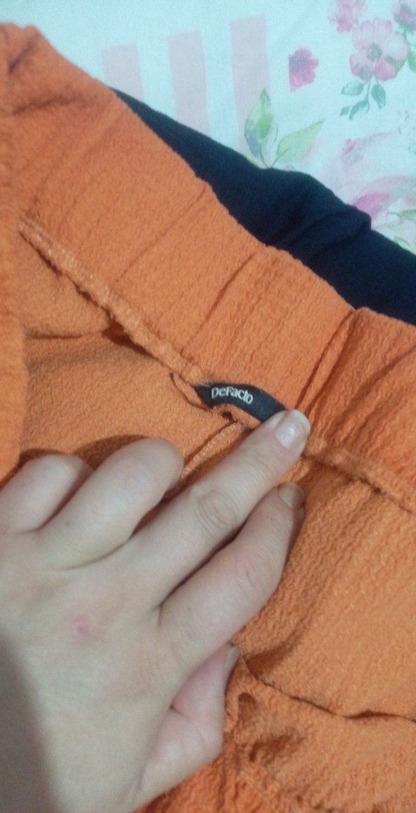 Turuncu Pilili Hamile Mini Şort - Görsel 4