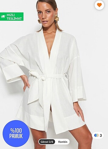 Trendyol & Milla Beyaz Kimono