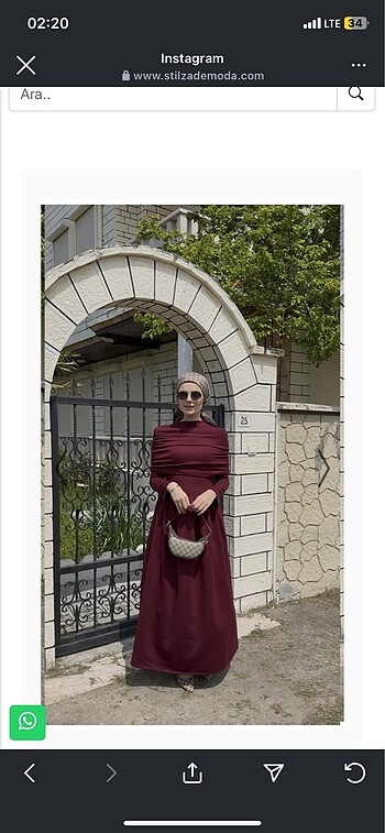 Diğer Viral Bordo Elbise