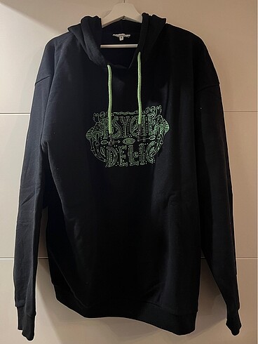 VAKKORAMA PSYCHEDELIC Siyah Kapüşonlu Sweatshirt