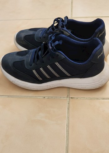 Lacivert Gri Bağcıklı Spor Kadın Sneakers - Görsel 3