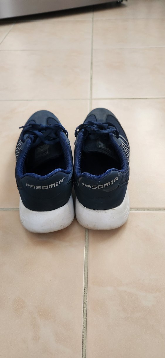 Lacivert Gri Bağcıklı Spor Kadın Sneakers - Görsel 4