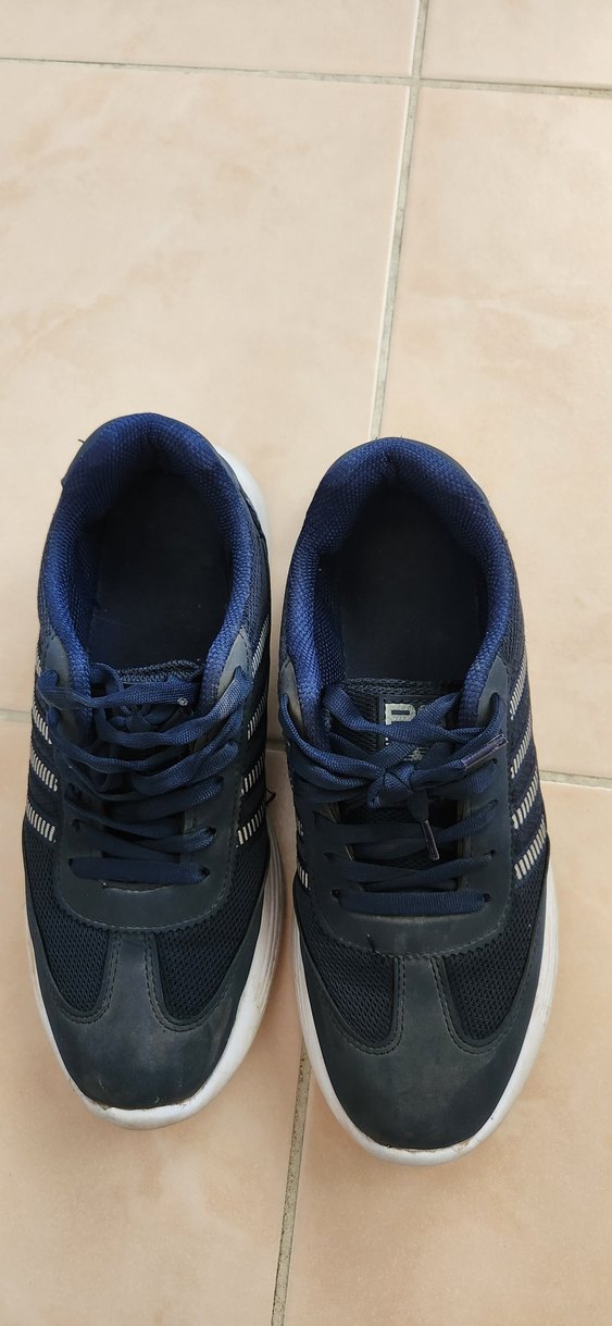 Lacivert Gri Bağcıklı Spor Kadın Sneakers - Görsel 5