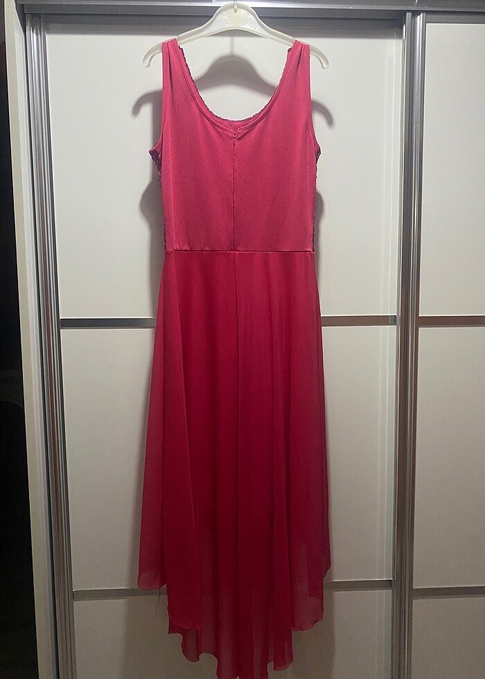 Pembe abiye elbise - Görsel 2