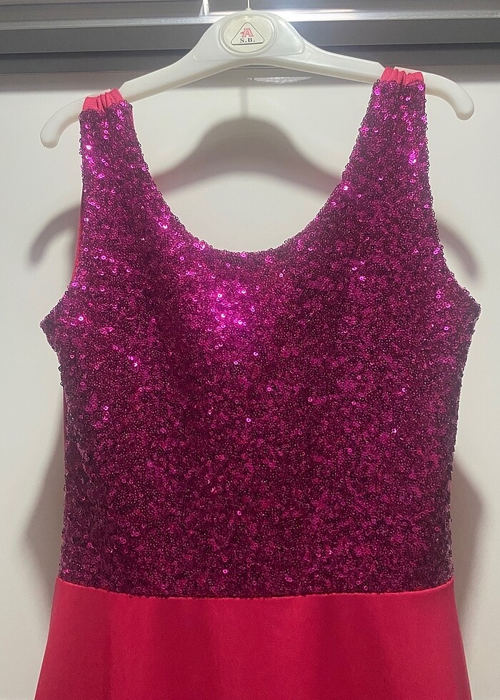 Pembe abiye elbise - Görsel 3