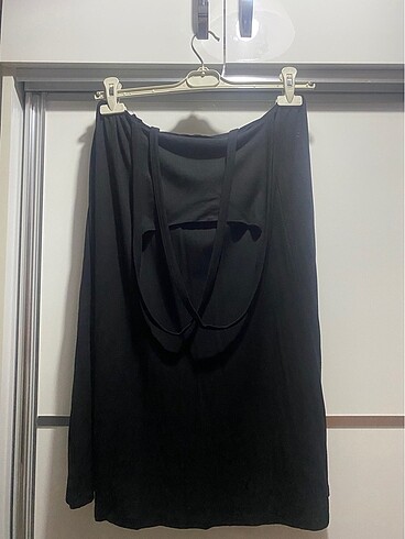 Siyah salopet etek midi boy - Görsel 4