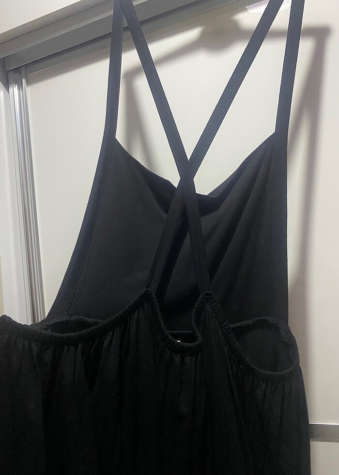 Siyah salopet etek midi boy - Görsel 2