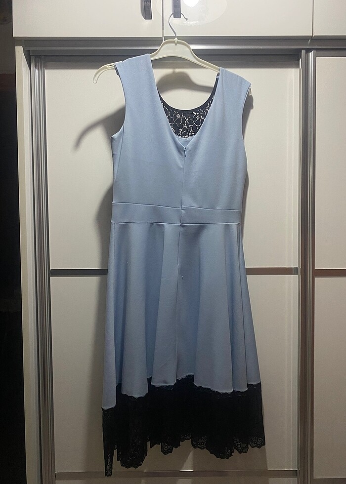 Mavi siyah elbise - mavi siyah abiye - Görsel 2