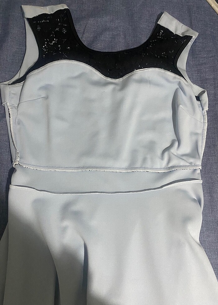 Mavi siyah elbise - mavi siyah abiye - Görsel 5