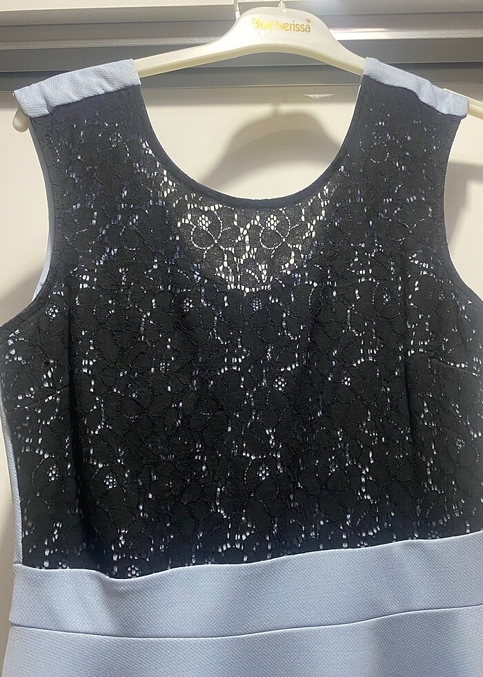 Mavi siyah elbise - mavi siyah abiye - Görsel 4