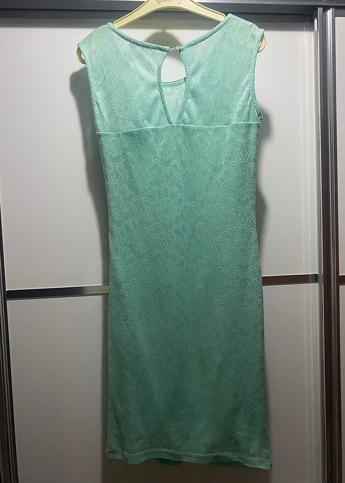 Su yeşili abiye/ elbise - Görsel 3