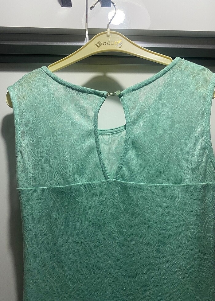 Su yeşili abiye/ elbise - Görsel 4