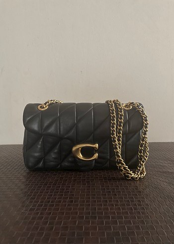 Coach Coach marka orijinal Siyah Deri Tokalı Kadın Çanta